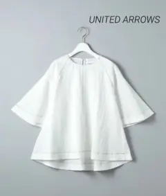 【美品】UNITED ARROWS ステッチ フレアスリーブ ブラウス