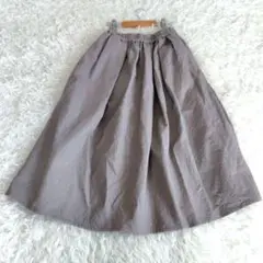 【ジャンニロジュディチェ】スカート ゴムウエスト　タック　ギャザー　透け感無し