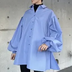 MACHATT マチャット リボンタックブラウス ブルー - メルカリ