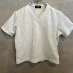 EPOCA UOMO ホワイト Vネック 半袖Tシャツ
