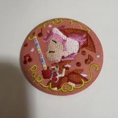 おジャ魔女どれみ　刺繍缶バッジ　ぽっぷ 美品