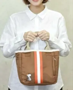 美品ROOTOTE ルートートPEANUTSスクエア2ＷＡＹショルダーキャメル
