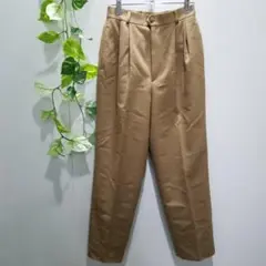 ★タビインターナショナル センタープレスパンツ タックパンツ ウール100% S