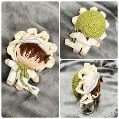 【8㎝】ほわぬい ぬい服 帽子 フリルボンネット（緑）のサムネイル