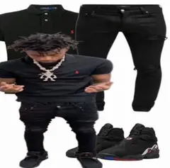polo ラルフローレン ポロシャツ swag dripブラック レッド polo ラルフローレン ポロシャツ ブラック レッド swag drip s - メルカリ