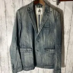 リーバイス ブラック デニム テーラード ジャケット インディゴ エイジング加工