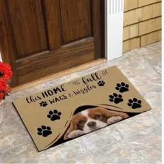 足元マット ウェルカム 犬 顔 キャバリア スパニエル サロン お店 玄関 室内のサムネイル