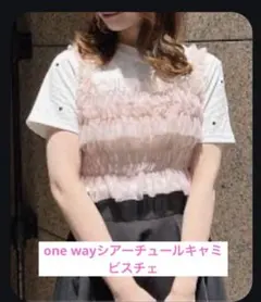 one wayシアーチュールキャミビスチェ •フリルピンクビスチェ❤︎のサムネイル