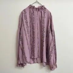 【レイカズン】 長袖ブラウス 薄手 ハイネック ｜春・秋 形が可愛い