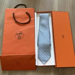 エルメス 魚柄　ネクタイ