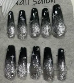 シルバー マグネット ブラック グラデーション y2k