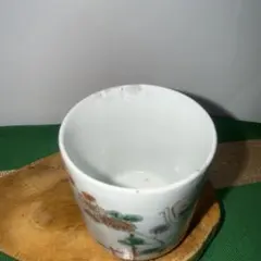 パリっ子様専用江戸期古伊万里蝶と草花紋 湯呑み 覗きぐい呑みニュー小傷あり