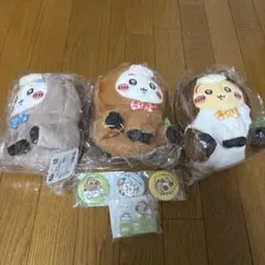 ちいかわ ハッピーバッグ2026 ぬいぐるみ3体セット 缶バッジ アクスタ 福袋