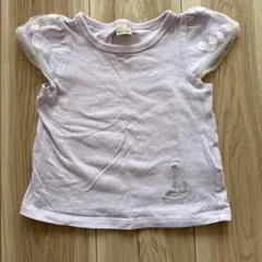 petit main 薄紫 フリル袖 Tシャツ ラプンツェル