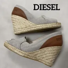 DIESEL☆サンダル　ヒール　ベージュ オープントゥ ウェッジソールのサムネイル