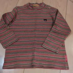 01 ミキハウス　ダブルＢ　長袖シャツ　Tシャツ　ロンＴ　ボーダー　90ｃｍ