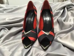 BOTTEGA VENETA ストライプ柄 オープントゥ パンプスのサムネイル