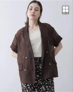 Bou Jeloud 半袖テーラードジャケット　BROWNのサムネイル