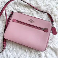 COACH 91149 Pink Leather Crossbody Bag