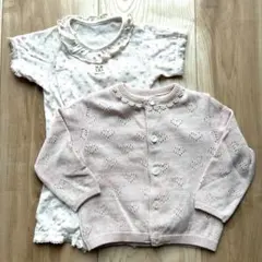 IKUJI KOBO 【未使用】カーディガン&花柄ロンパース