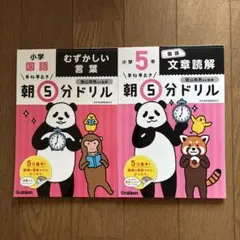 早ね早おき朝5分ドリル むずかしい言葉 文章読解