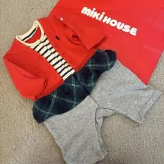Miki House ミキハウス　赤いロンパース・カバーオール　70
