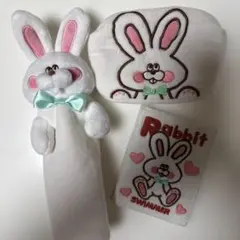 SWIMMER ウサギ ペンケース　ポーチ　ミラーセット