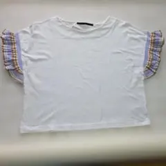 KBF+ フリルスリーブ Tシャツ ホワイトのサムネイル