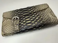 エキゾチックレザー Sun Remy サンレミー リアルパイソンマット 長財布