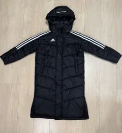 adidas アディダス ブラック 黒 ベンチコート パディングコート サッカー