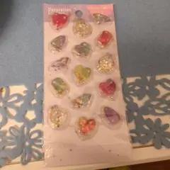 立体装飾シール 16枚入り ハート型 星型