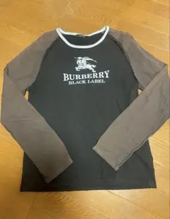 バーバリーブラックレーベル　ロンTシャツ バーバリーブラックレーベル 長袖Tシャツ トップス リブ ロンT