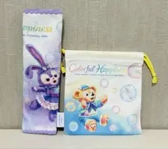 ディズニー　ダッフィー＆フレンズ　タオル　巾着