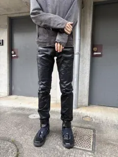 archive LEE Black coating skinny pants