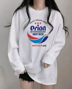 【長袖】大人気 オリオン ビール Tシャツ 沖縄 ホワイト M　値下げ✨️