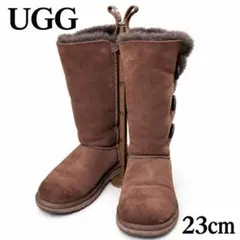 美品 UGG アグ ムートンブーツ ブラウン ベイリーボタン - メルカリ