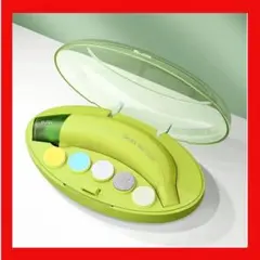 赤ちゃん 電動爪やすり ベビー爪切り LEDライト付き肌に触れ優しい (グリーン