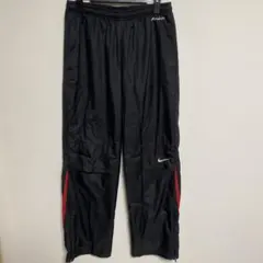 Nike ナイキ 裏メッシュパンツ 黒 赤アクセント L