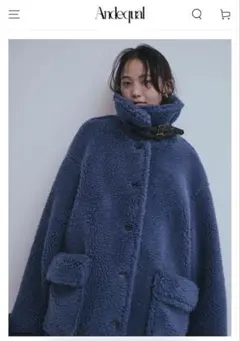 Andequal ボアジャケット 青