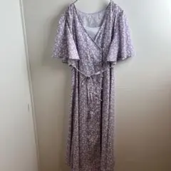 MISCH MASCH ミッシュマッシュ 花柄 半袖 フレア ワンピース 紫 M