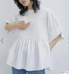 はちゃんADAM ET ROPÉ FEMME バウンスカフスプルオーバー ADAM ET ROPE'（アダムエロペ） tシャツ 「接触冷感」・「UVカット