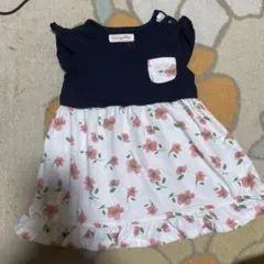 半袖ワンピース ネイビー