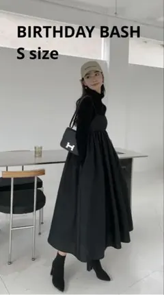 BIRTHDAY BASH ジャガード キャミソールドレス S ブラック