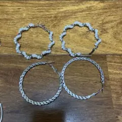 大ぶりフープピアスセット　4対＋おまけ