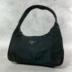 美品 PRADA プラダ アクセサリーポーチ ショルダーバッグ 三角ロゴ