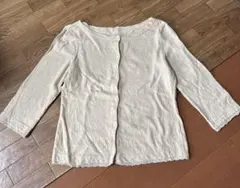 ドゥファミリー ボタン付き五分袖カットソーカーディガン 黄色系 Mのサムネイル
