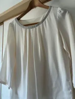 ナチュラルビューティーベーシック 五分袖七分袖ブラウスＬサイズ　期間限定