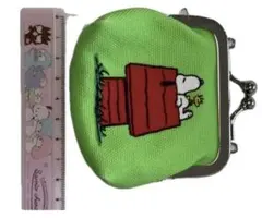 スヌーピー コインケース 緑