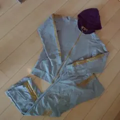 adidas グレー/ジップアップ パーカー セットアップ