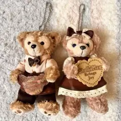 ダッフィー&シェリーメイ　スイートダッフィー　バレンタイン　ぬいぐるみバッチ